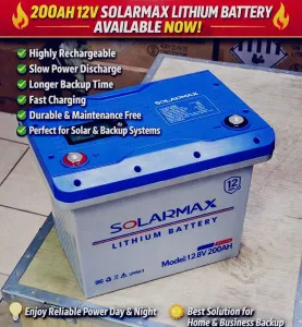Solarmax 200Ah Lithium Battery – High-Capacity Energy Storage Solution