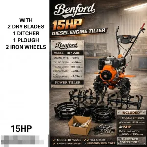 Benford 15HP Diesel Engine Tiller BF1550E – Heavy Duty Power Tiller in Kitale