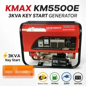KMAX 3KVA Key Start Generator – Reliable Backup Power in Kitale