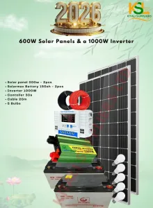 600W Solar Power System Full Kit with 1000W Inverter – kitalisuppliers