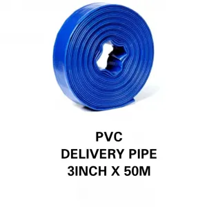 Durable 3-Inch PVC Delivery Pipe 💧 | 50m Roll | Strong, Flexible & Long-Lasting