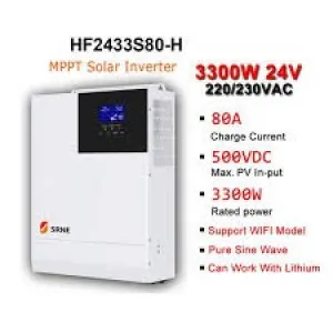 SRNE 3.3KW Hybrid Solar Inverter – 3300W Pure Sine Wave MPPT