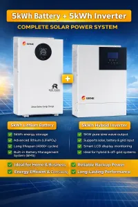 ✅ 5kWh Battery + 5kWh Inverter Complete Solar Power System