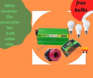 Special offer for 600w solar midkitt 20amps digital controller, 3pc bulbs 10m cable