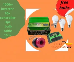 1000w inverter power full 30amps Digital controller 10m cable and 3pc led bulbs