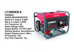 Premier LT3900EB-8 3.0KW Gasoline Generator – Portable Petrol Generator with Electric Start