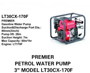 LT30CX-170 3 Inch Gasoline Water Pump – Heavy Duty Petrol Water Pump for Irrigation, Farming & Drainage