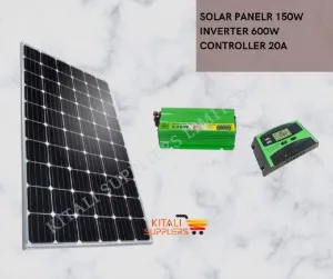150w solar panel ,monocrystalline 600w powerful inverter 20amps Digital controller