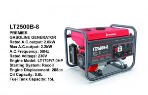 Premier LT2500EB-8 2.2KW Gasoline Generator – Portable Petrol Generator with Electric Start