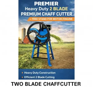 Premier Heavy Duty 2 Blade Chaff Cutter – Manual Fodder & Grass Cutting Machine for Livestock Feed