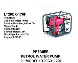 LT20CX-170 2 Inch Gasoline Water Pump – Portable Petrol Engine Pump for Irrigation, Farming & Drainage