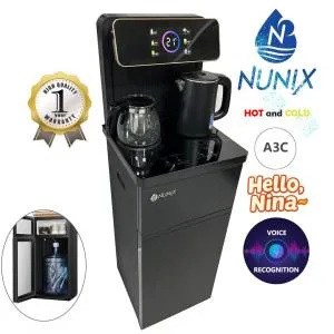 New model nunix A3C hot  and cold bottom load water dispenser with voice recognition