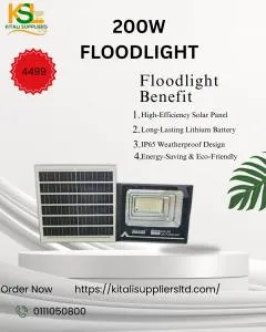 ☀️ Alltop 200W Solar LED Flood Light – High Brightness Outdoor Security Light with Remote Control 🔦