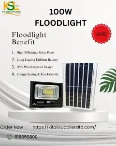 100w solar flood  light