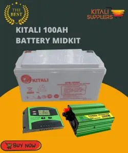 Compact Power Backup System with 100Ah Battery, 300W Inverter & 10A Smart Charge Controller for Home & Off-Grid Use