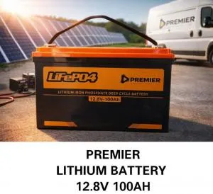 Premier 100Ah 12.8V Lithium Battery – Long-Lasting Solar & Backup Power