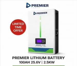 Premier 100Ah 25.6V Lithium Battery – Efficient Solar & Backup Power