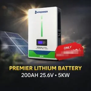 Premier 5kW 25.6V 200Ah Lithium Battery – Reliable Solar & Backup Power