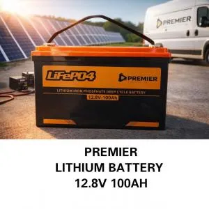 🔋 Premier Lithium Battery 12.8V 100Ah LiFePO4 | Long Life Solar Energy Storage Battery
