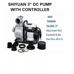 💧 Shiyuan 3 Inch DC Water Pump with Controller 1500W 96V | High Flow 38m³/h Solar Irrigation Pump