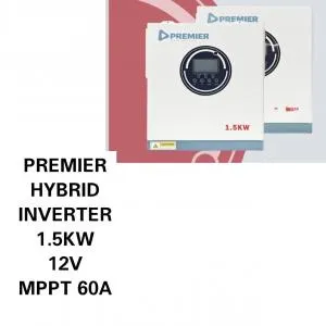 ⚡ Premier Hybrid Inverter 1.5KW 12V with 60A MPPT Solar Charge Controller | Smart Solar Power Backup Solution
