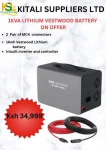 1KWh Vestwood Lithium Battery Power Station + Inbuilt Inverter & Controller + MC4 Connectors Offer 🌞🔌