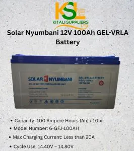 Solar Nyumbani 12V 100Ah Gel Battery 🔋 | Deep Cycle Solar Storage Solution | kitalisuppliers