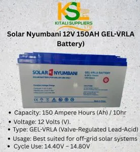 Solar Nyumbani 150Ah 12V Gel Battery 🔋 | Deep Cycle Off-Grid Solar Storage | kitalisuppliers