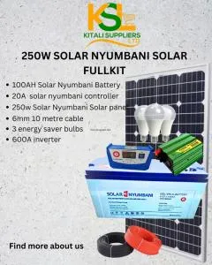 Solar Nyumbani 250W Full Kit 🌞 | Battery, Panel, Inverter & Accessories | kitalisuppliers
