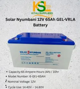 Solar Nyumbani 12V 65Ah Gel Battery 🔋 | Deep Cycle Solar Battery | kitalisuppliers