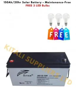 150Ah / 200Hrs Solar Battery