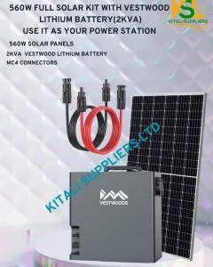 Kitali Suppliers 560W Solar Kit with Vestwood Lithium Battery – Portable Power Station 🌞