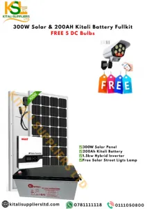 ☀️🔋 300W Solar Panel + 200Ah Kitali Battery Solar Kit