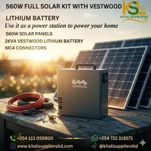 560W Solar Panel Kit with 2KVA Vestwood Inverter – Inbuilt Controller & MC4 Connectors ☀️🔋⚡