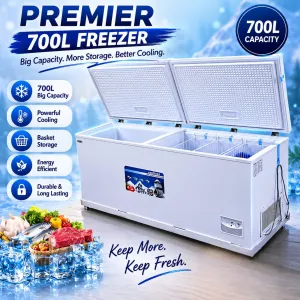 PREMIER 700L CHEST FREEZER – EXTRA LARGE STORAGE POWER!