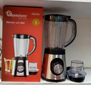 Ramtons 1.5L Blender with Grinding Mill 500W (RM/580) – Stainless Steel Finish