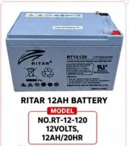 Ritar RT12-120 12V 12Ah Rechargeable Sealed Lead Acid Battery – High Performance Long Backup Power Solution