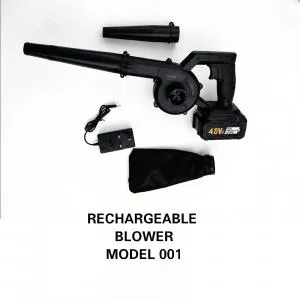 48V Cordless Rechargeable Handheld Leaf Blower & Vacuum (Model 001)