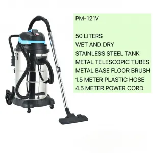 PM-121V 50L Wet & Dry Vacuum Cleaner – Stainless Steel Tank, Powerful Cleaning