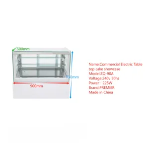 Premier Commercial Electric Table Top Cake Display Chiller (90cm)
