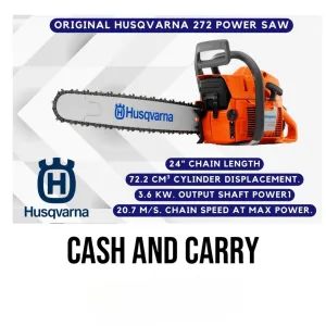 Original Husqvarna 272 Power Saw – 24-Inch Professional Chainsaw for Heavy-Duty Cutting
