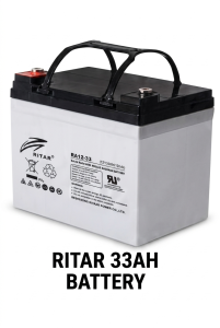 Ritar 33Ah 12V Solar Gel Deep Cycle Battery – Compact Maintenance Free Energy Storage Solution