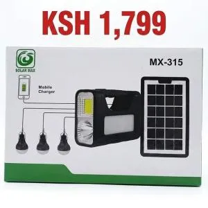 Solar Light Kit with 3 LED Bulbs and USB Charging Cable – Rechargeable Home Lighting System