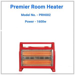 Premier PRH002 Quartz Room Heater 1600W – Compact Fast Heating & Energy Saving