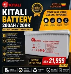 Kitali 200Ah Gel Battery – Deep Cycle Maintenance Free Solar & Backup Battery