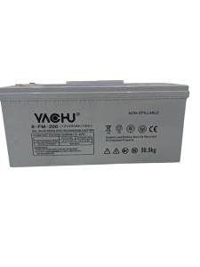 Yachu 12V 200Ah/10hr Gel Valve Regulated Rechargeable Battery – Deep Cycle Solar Storage Battery