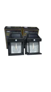 CBK BK-888 Solar Interaction Wall Lamp – Waterproof Outdoor LED Filament Security Light with Motion Sensor