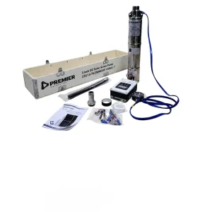 Premier 24V 250W DC Solar Brushless Submersible Pump – 70M Head High-Pressure Deep Well Water Pump
