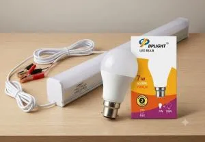 2ft DC Fluorescent Tube & 6PCS 7W DC LED Bulbs | Solar Lighting Kit