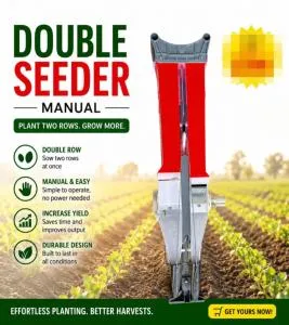 Double Row Manual Seeder – Hand Push Precision Seed Planter for Faster & Efficient Farming
